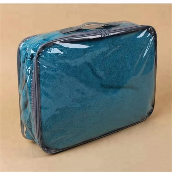 High Quality Pillow Comforter Quilt Bedding Bedsheet Blanket Duvet Packaging Plastic Zipper Lock Linen PVC Bag Zipper Bag with Insert Card