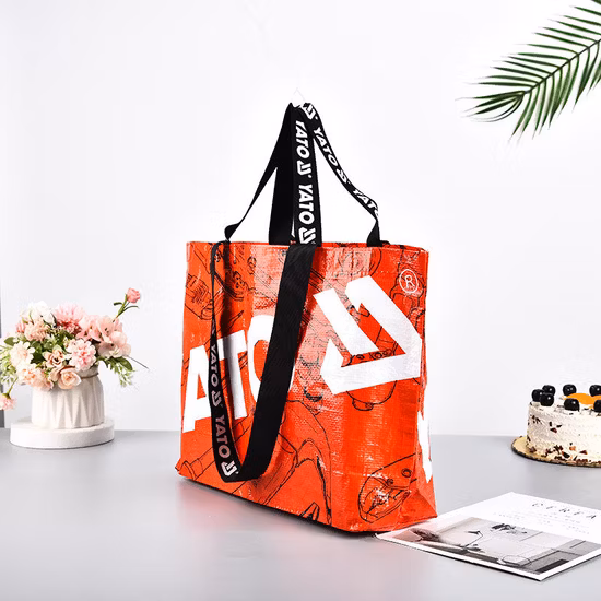 Colorful Eco-Friendly Customized Spunbond Non Woven Tote Shopping Bag Febric