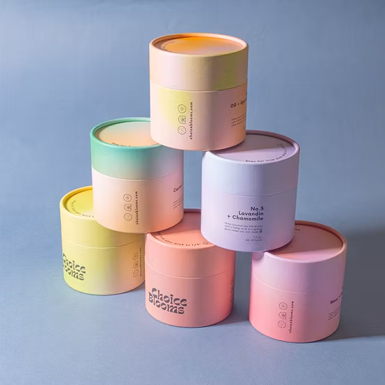 Custom Luxury Cosmetics Round Cylinder Box Paper Tube Packaging for Essential Oil Bottle