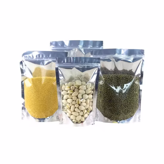 Customized & in Stock Packaging Resealable Stand up Pouch, Plastic Zip Lock Mylar Bags, Custom Shape Mylar Bag with Window